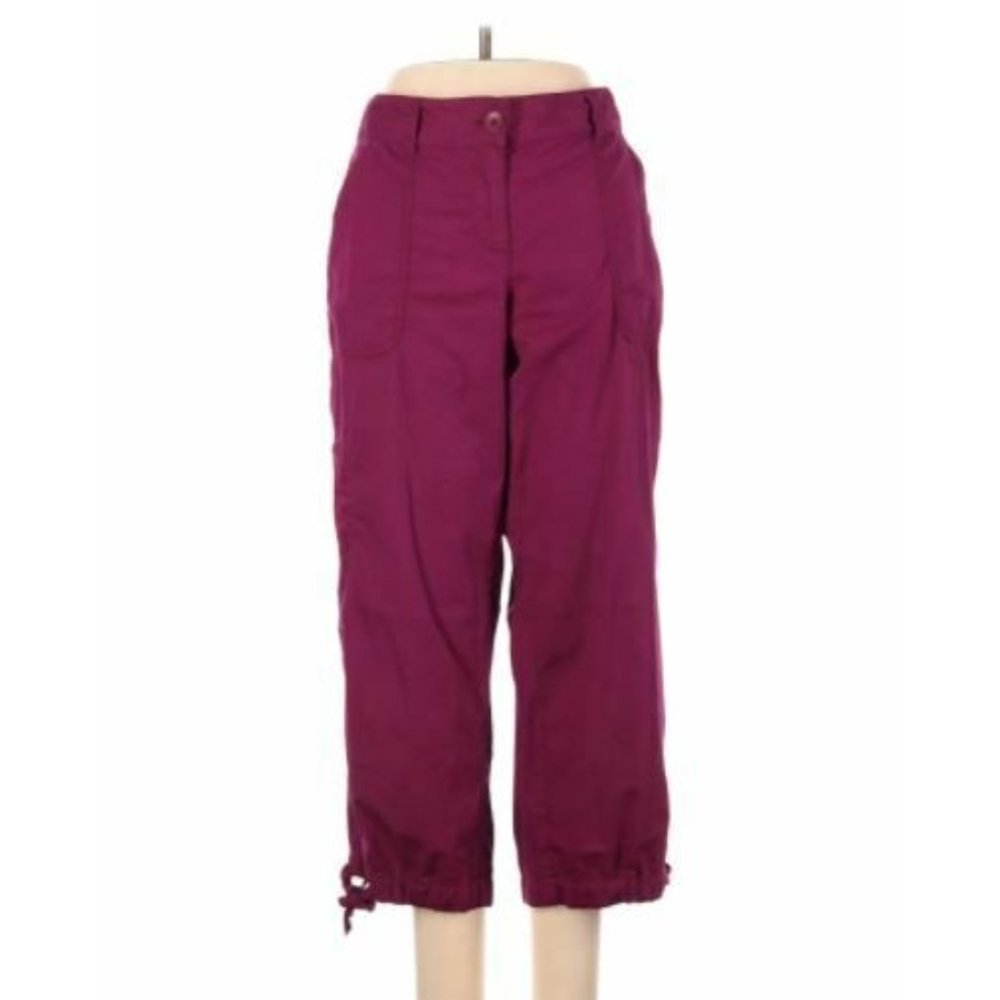 Ann Taylor Loft Fuschia Pink Capri Pants Women's Original Crop Size 6